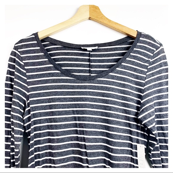 NEW Abound Striped Long Sleeveless Crew Neck Tee XXS - Picture 5 of 8